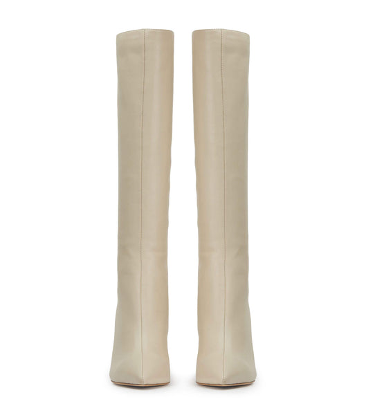 Light Yellow Tony Bianco Kortez Vanilla Nappa 9.5cm Knee High Boots | DILKV49544