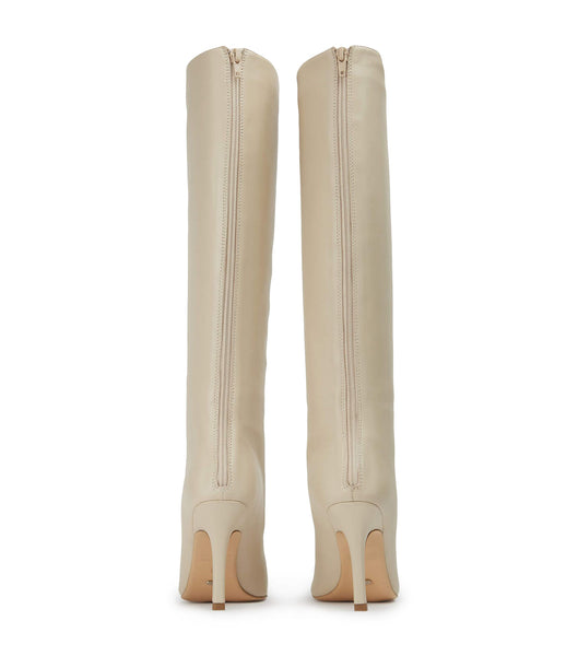 Light Yellow Tony Bianco Kortez Vanilla Nappa 9.5cm Knee High Boots | DILKV49544