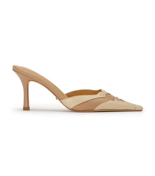 Light Yellow Tony Bianco Shuga Skin/Vanilla 8cm Low Heels | ILZPD17292