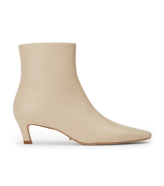 Light Yellow Tony Bianco Vicci Vanilla Nappa 5cm Heeled Boots | AILWC14987