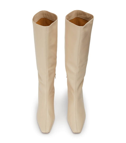 Light Yellow Tony Bianco Vixon Vanilla Nappa 5cm Mid Calf Boots | ILCVG25059