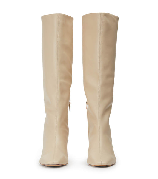 Light Yellow Tony Bianco Vixon Vanilla Nappa 5cm Mid Calf Boots | ILCVG25059