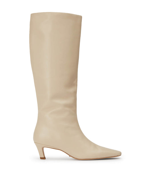 Light Yellow Tony Bianco Vixon Vanilla Nappa 5cm Knee High Boots | SILNY64980