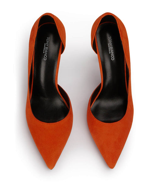 Orange Tony Bianco Alyx Aperol Suede 10.5cm Event Heels | ILJKU12879