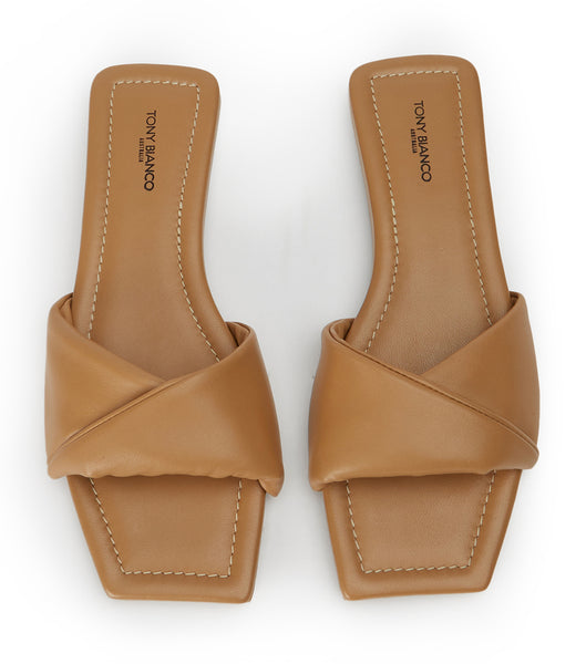 Orange Tony Bianco Echo Honey Nappa 1.5cm Sandals | ILJVR32530