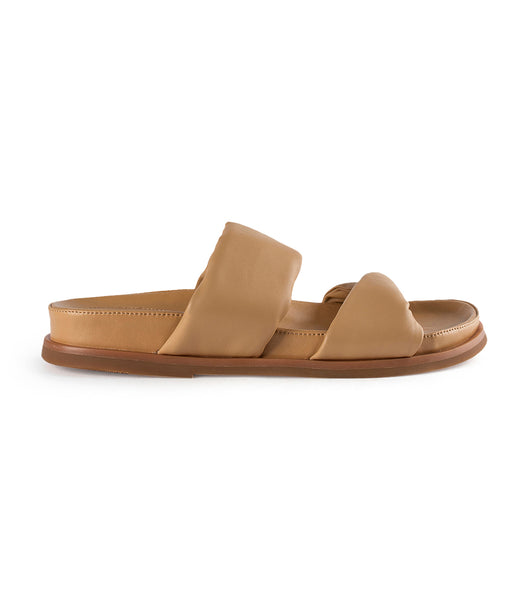 Orange Tony Bianco Henry Honey Nappa 3.5cm Flat Sandals | ZILNQ97300