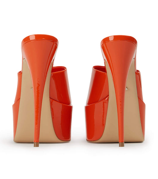 Orange Tony Bianco Jordyn Citrus Patent 15cm Stiletto Heels | FILHY30772