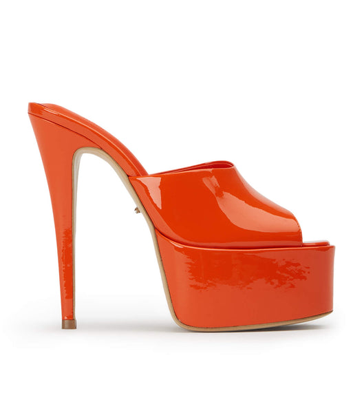 Orange Tony Bianco Jordyn Citrus Patent 15cm Stiletto Heels | FILHY30772