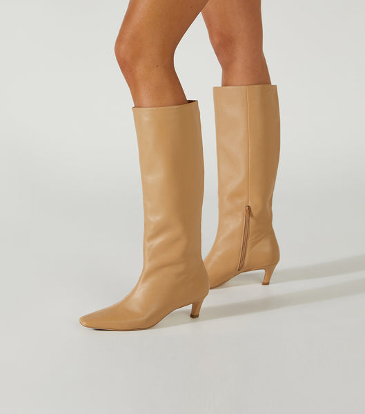 Orange Tony Bianco Vixon Honey Nappa 5cm Mid Calf Boots | AILWC83465