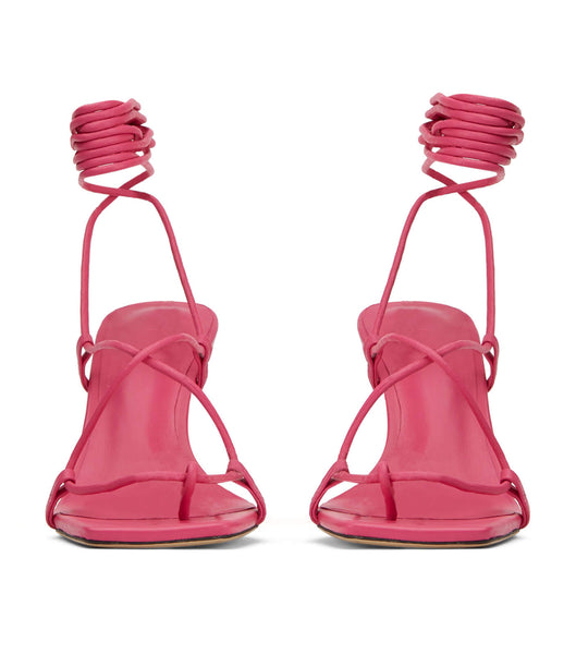 Pink Tony Bianco Clarity Acid Pink 8.5cm Strappy Heels | AILWC65777