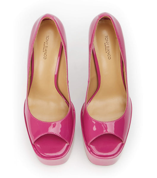 Pink Tony Bianco Jolee Berry Patent 15cm Platform Shoes | ILJKU27624