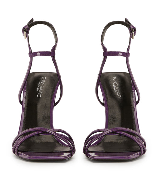 Purple Tony Bianco Nomad Orchid Patent 10.5cm Strappy Heels | GILEC44414