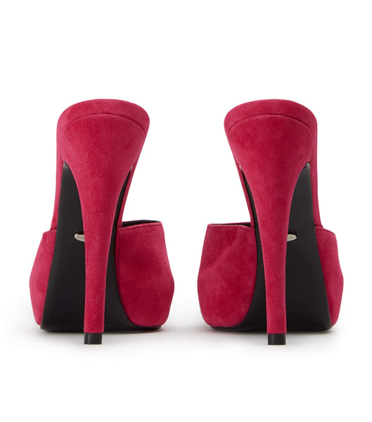 Red Tony Bianco Love Lipstick Suede 12cm Stiletto Heels | DILVO72680