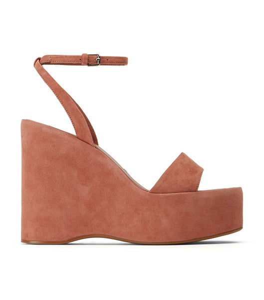 Rose Tony Bianco Vesna Rose Suede 13cm Wedges | EILHC97115