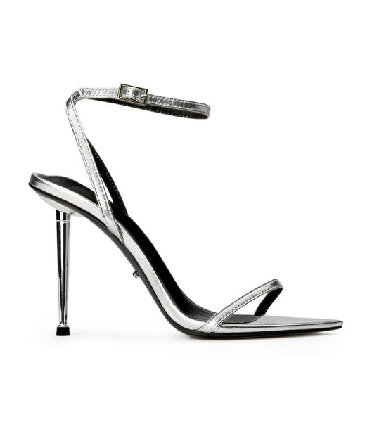 Silver / Metal Tony Bianco Myra Silver Nappa Metallic 10.5cm Event Heels | ILCIF30555