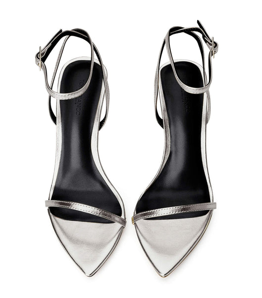 Silver / Metal Tony Bianco Myra Silver Nappa Metallic 10.5cm Stiletto Heels | ILCIF56296