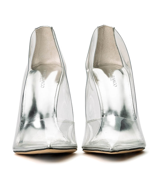 Silver Tony Bianco Alijah Clear Vinylite/Silver 10.5cm Stiletto Heels | LILTR28718