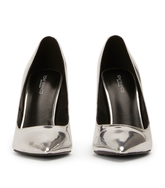 Silver Tony Bianco Anja Silver Shine 10.5cm Court Shoes | AILWC92332