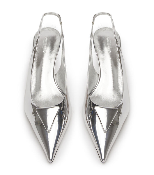 Silver Tony Bianco Kimmy Silver Shine 4.5cm Event Heels | ILICD37498