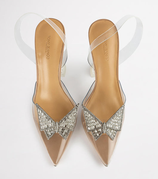 Silver Tony Bianco Laos Clear Vinylite 10.3cm Stiletto Heels | ZILNQ56806