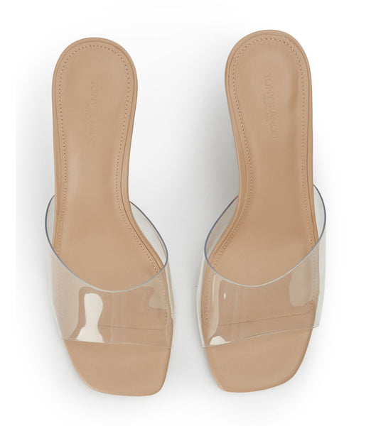 Skin Color Tony Bianco Alessi Clear Vinylite/Skin 10cm Wedges | PILQX41465