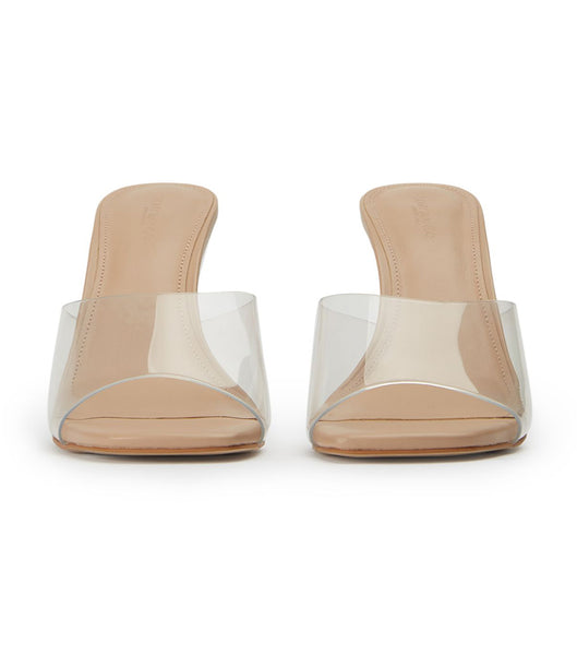 Skin Color Tony Bianco Alessi Clear Vinylite/Skin 10cm Wedges | PILQX41465