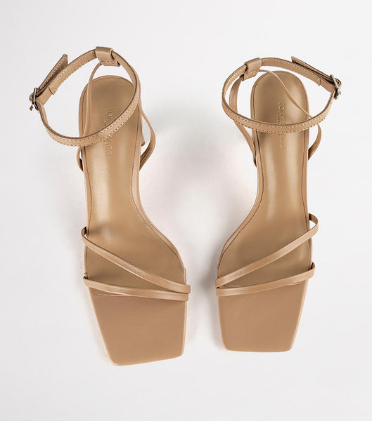 Skin Color Tony Bianco Corso Skin Nappa 8.5cm Strappy Heels | ILXMI49079