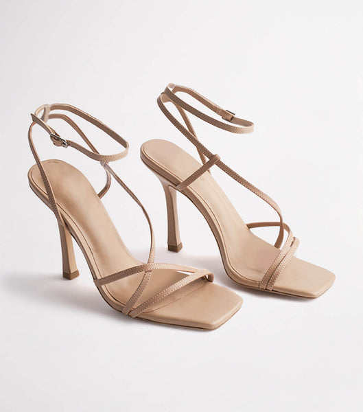 Skin Color Tony Bianco Franci Skin Sheep Nappa 10.5cm Strappy Heels | ILCVG49029