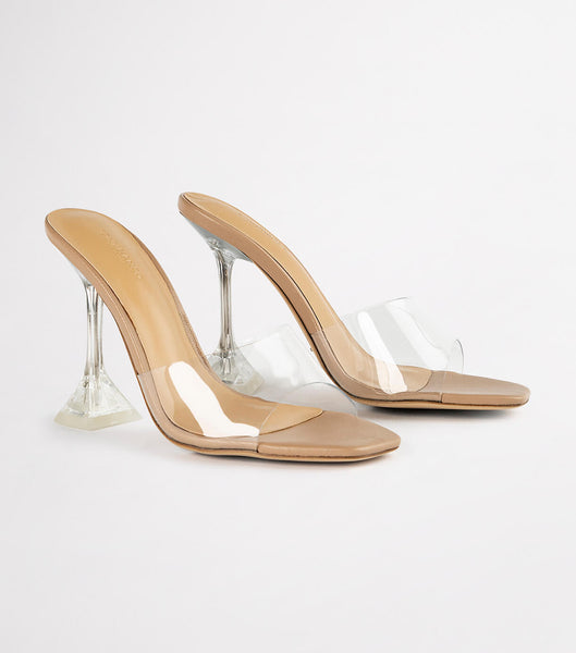 Skin Color Tony Bianco Serri Clear Vinylite/Skin Nappa 10.5cm Stiletto Heels | ILCIF54316