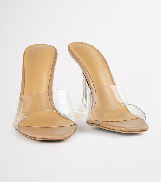 Skin Color Tony Bianco Serri Clear Vinylite/Skin Nappa 10.5cm Stiletto Heels | ILCIF54316