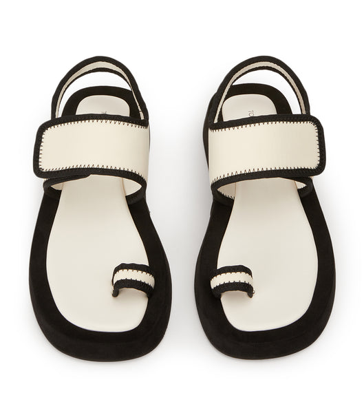 White / Black Tony Bianco Iso White/Black Neoprene 3.5cm Sandals | ILQAV40311