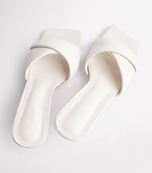 White Tony Bianco Alexa Dove Nappa 6.5cm Low Heels | ILQAV75377