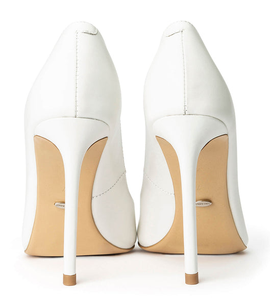 White Tony Bianco Anja Milk Capretto 10.5cm Court Shoes | EILVG61844