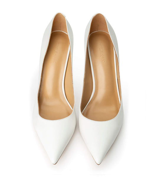 White Tony Bianco Anja Milk Capretto 10.5cm Event Heels | ILZDE68211