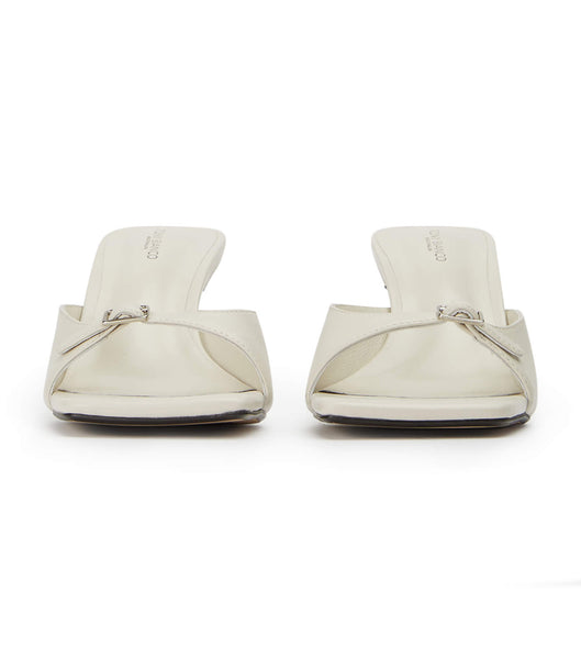 White Tony Bianco Asar Dove Nappa 6.5cm Low Heels | FILUI69544