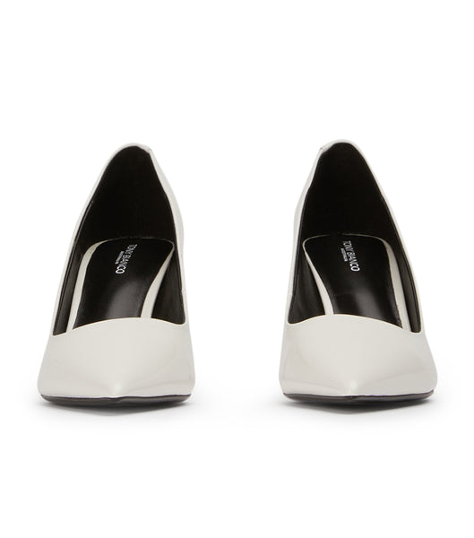 White Tony Bianco Billy White Hi Shine 7.5cm Low Heels | AILDF81376