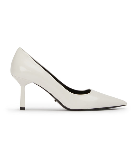 White Tony Bianco Billy White Hi Shine 7.5cm Low Heels | AILDF81376