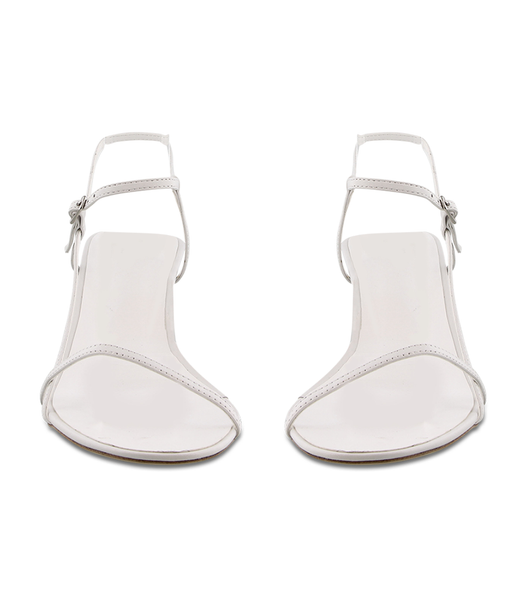 White Tony Bianco Caprice White Kid 7cm Low Heels | GILEC74806