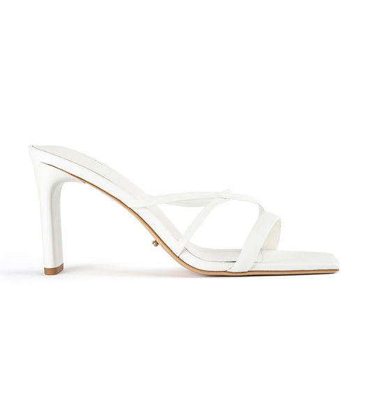 White Tony Bianco Classic White Nappa 8.5cm Strappy Heels | BILSD99877