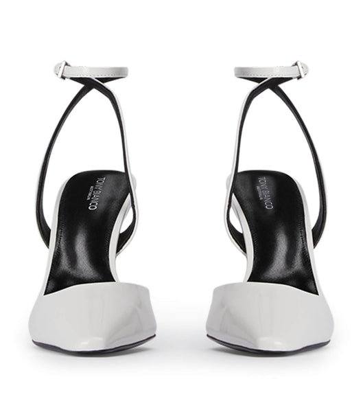 White Tony Bianco Eden White Hi Shine 10.5cm Stiletto Heels | XILBH35180