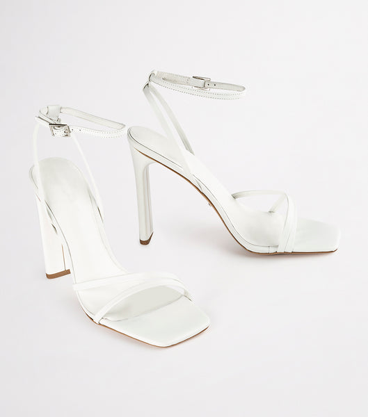 White Tony Bianco Fiance Milk Capretto 11cm Bridal Heels | ILEGJ24539