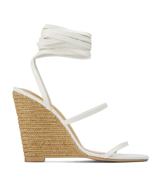 White Tony Bianco Gabriella Milk Capretto 11cm Strappy Heels | FILHY98344