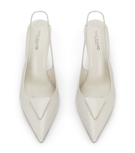 White Tony Bianco Ginger White Hi Shine 10cm Court Shoes | ILICD41284