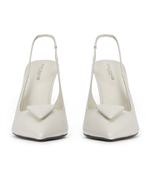 White Tony Bianco Ginger White Hi Shine 10cm Court Shoes | ILICD41284