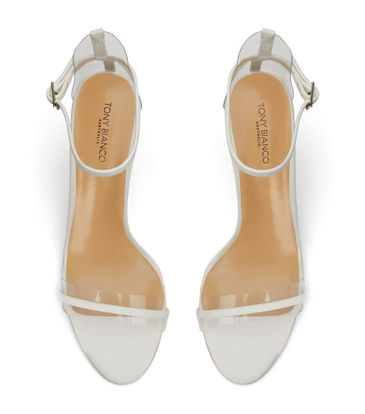 White Tony Bianco Houston Milk Capretto 8.5cm Stiletto Heels | ILXMI84466