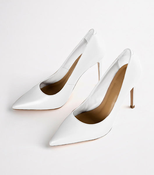 White Tony Bianco Lotus Milk Capretto 10.3cm Court Shoes | ILJBT57272