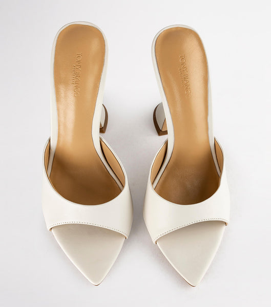 White Tony Bianco Marcel Dove Nappa 10.5cm Bridal Heels | ILXBR31430