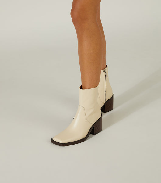 White Tony Bianco Prince Ecru Venice 8cm Ankle Boots | ILDFL55042