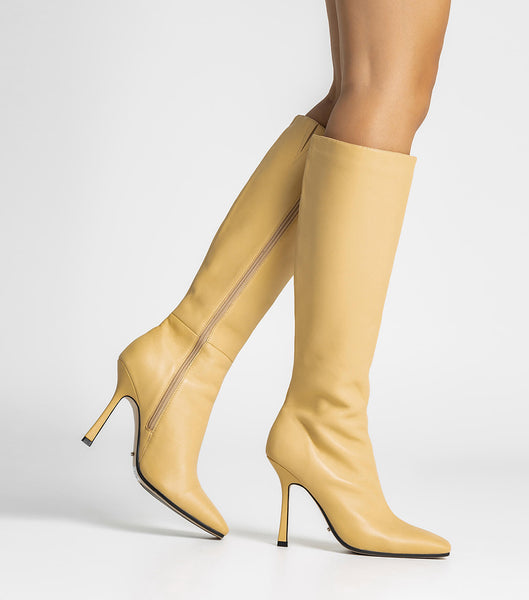 Yellow Tony Bianco Havana Butter Nappa 10.5cm Knee High Boots | ILJKU17421