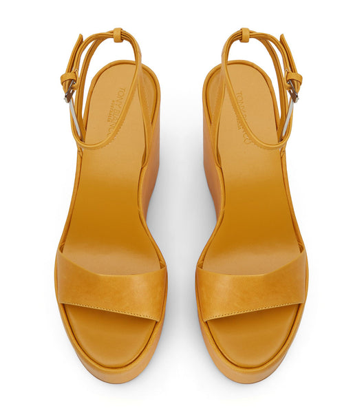 Yellow Tony Bianco Vesna Cantelope Antiq 13cm Wedges | QILUV72729